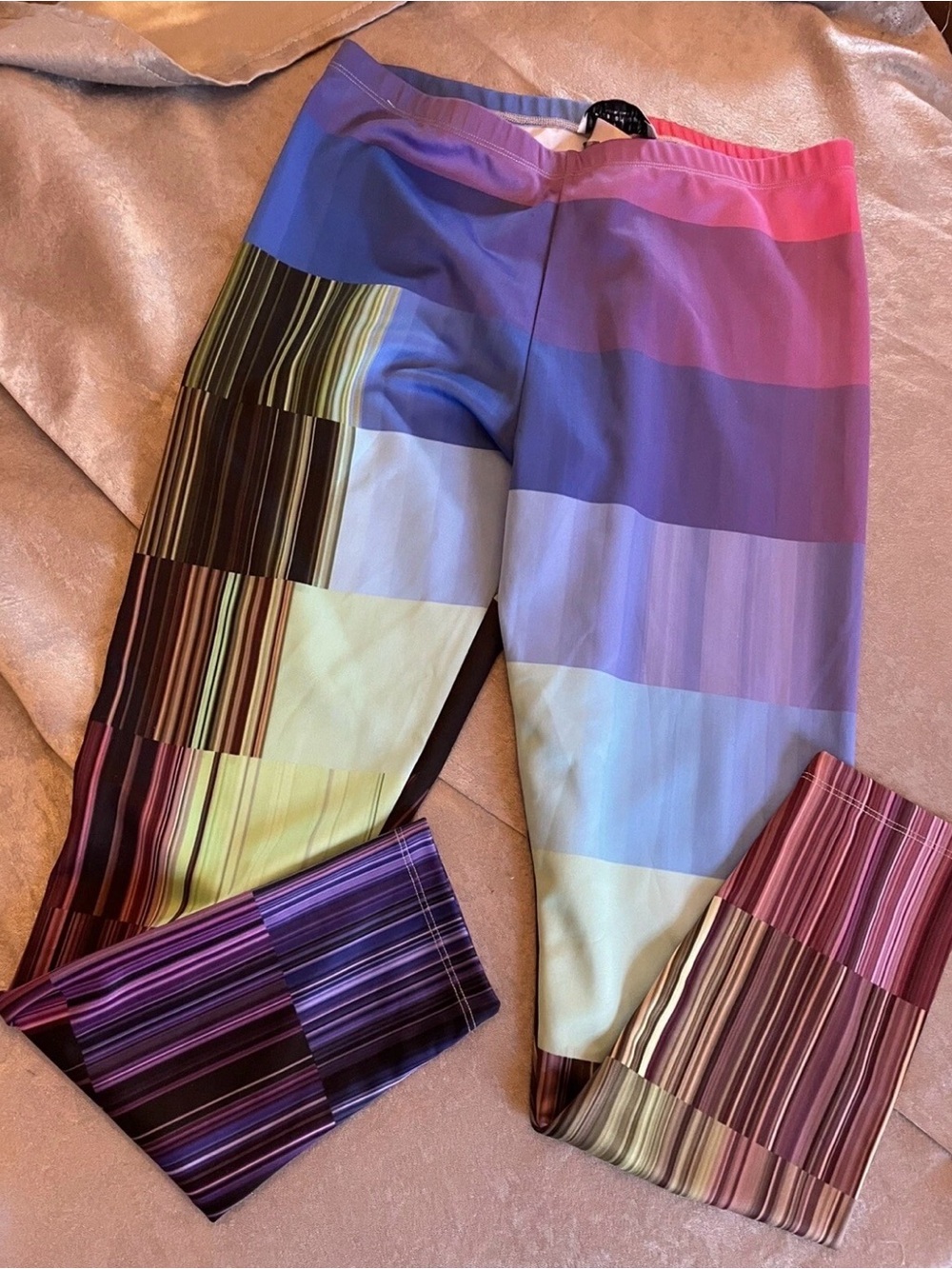 Le Galleriste Multicolor Leggings NWT
